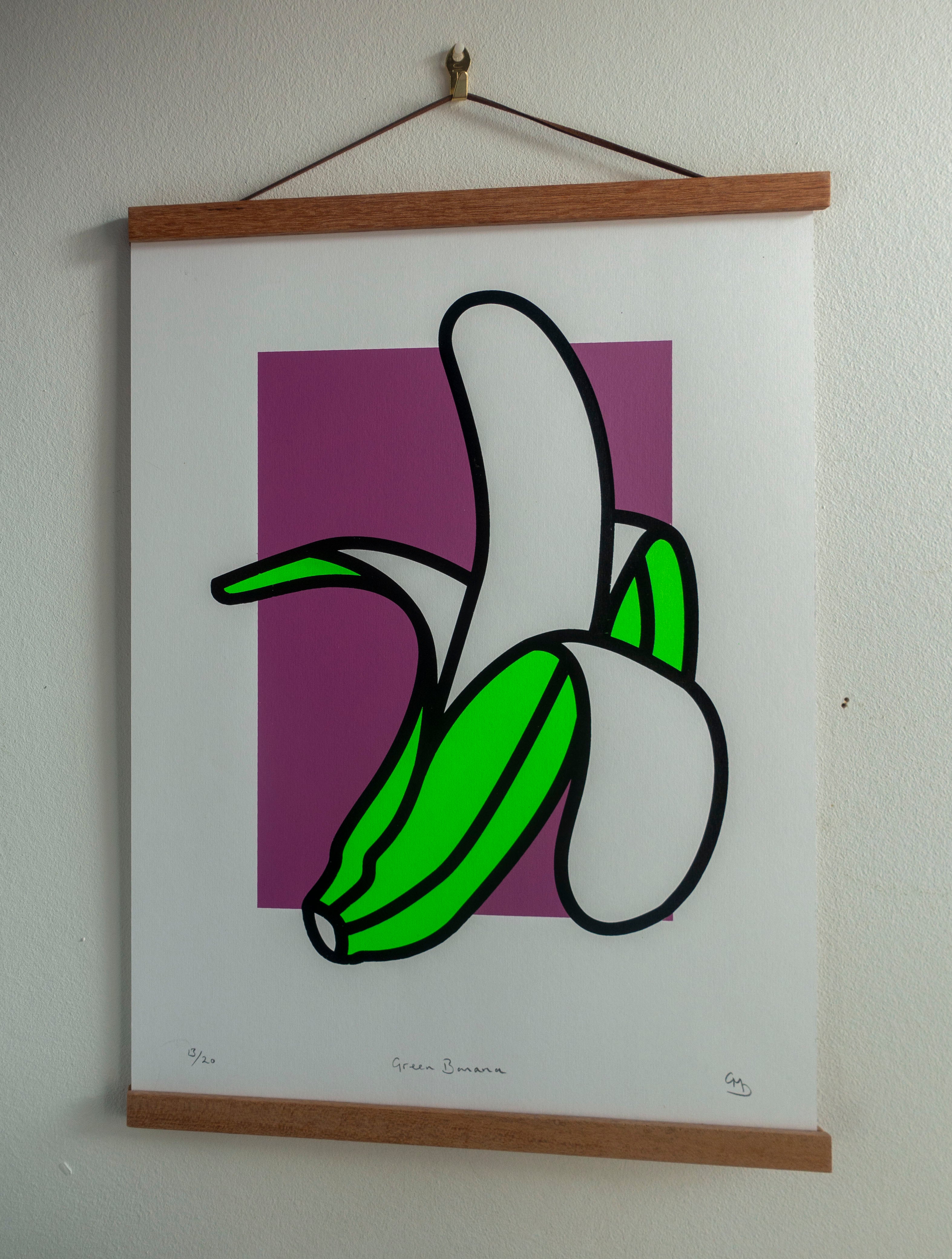 Green Banana - Limited edition print. Signed and numbered. 35 x 50cm