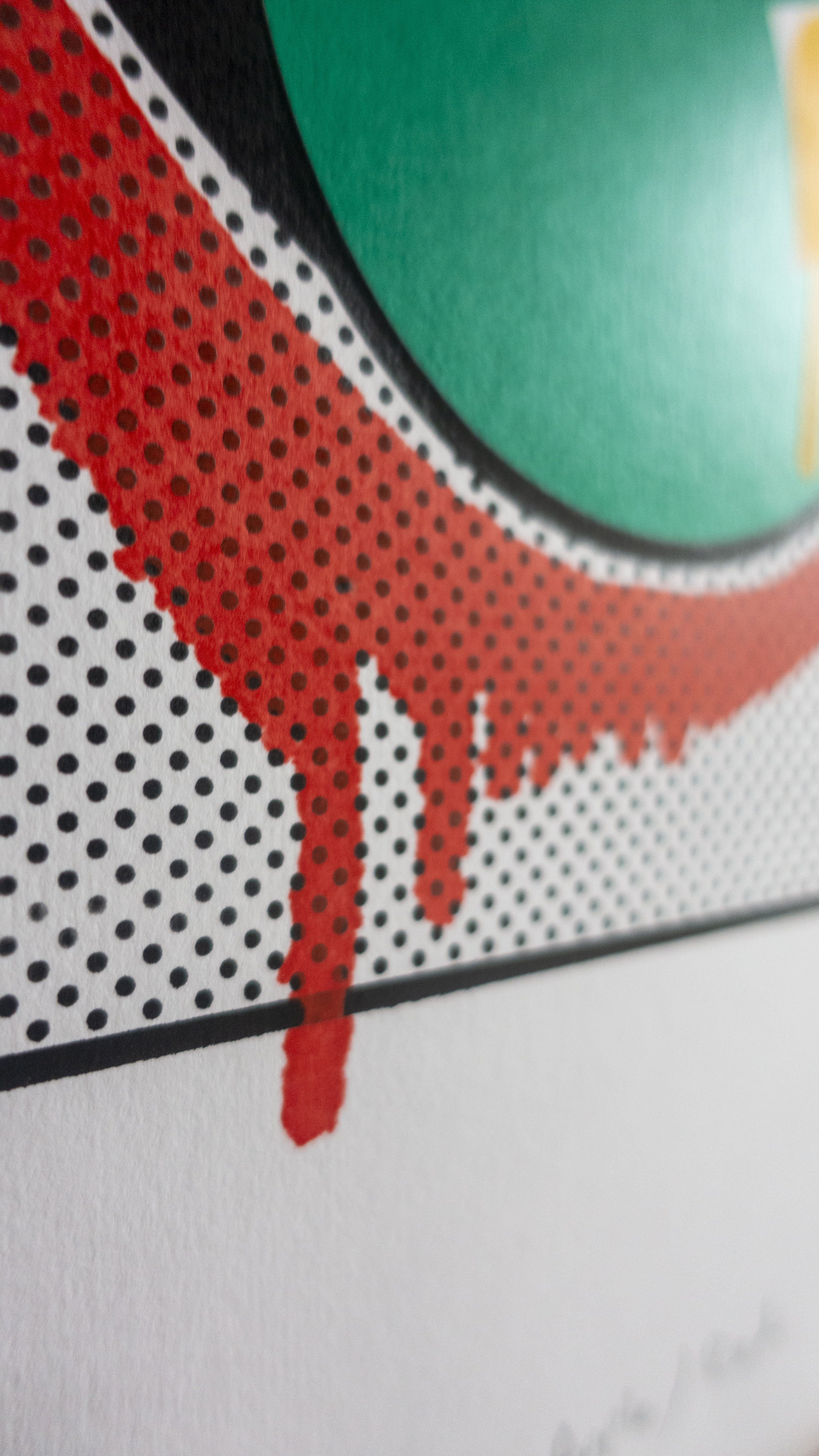 Patrick’s Apple / Red - A One Off Embellished with Graffiti Mops Screen Print by Gerard McDonagh / Bravespear