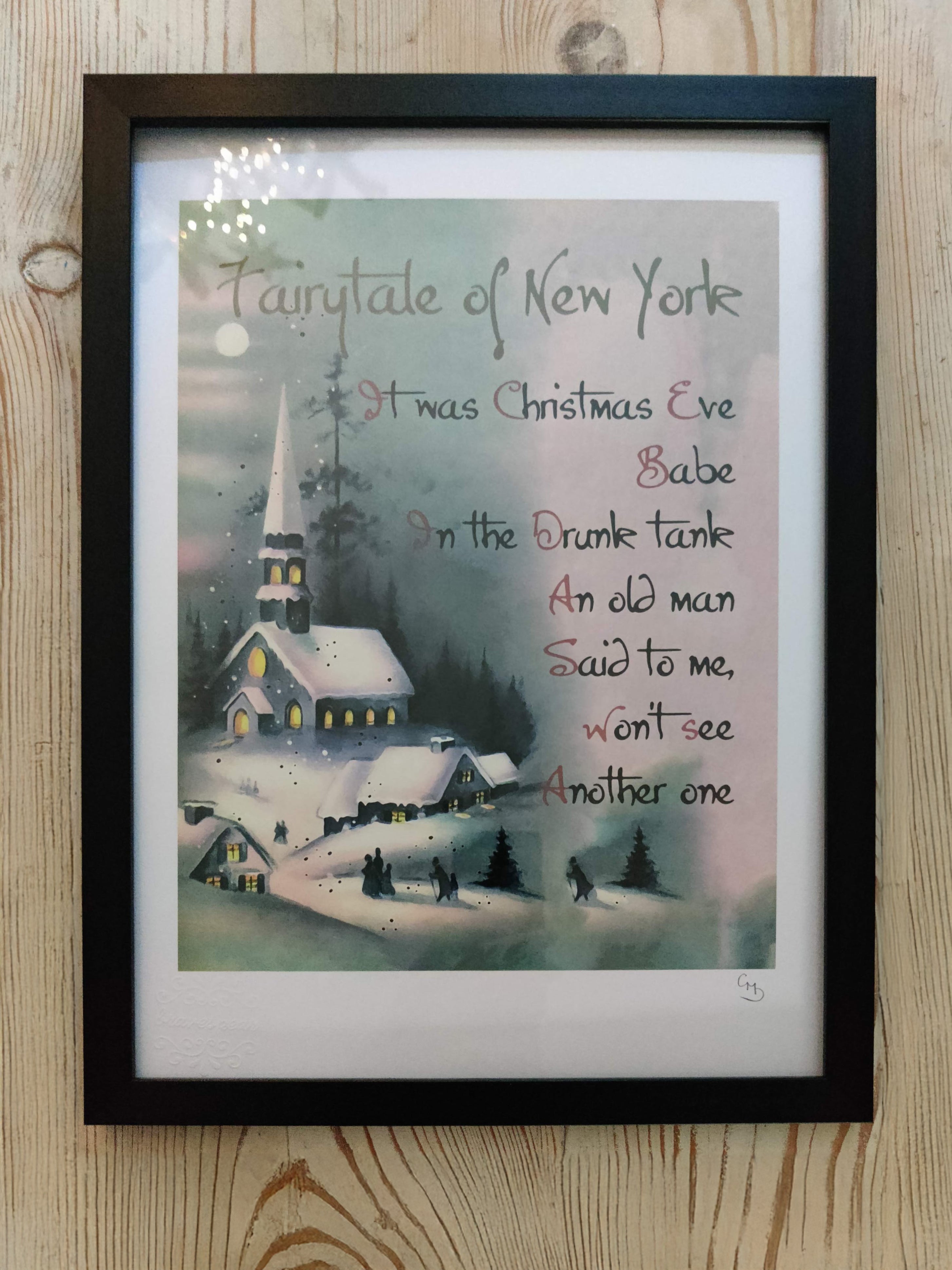 Fairytale of New York - A hand embossed and Signed Giclee print