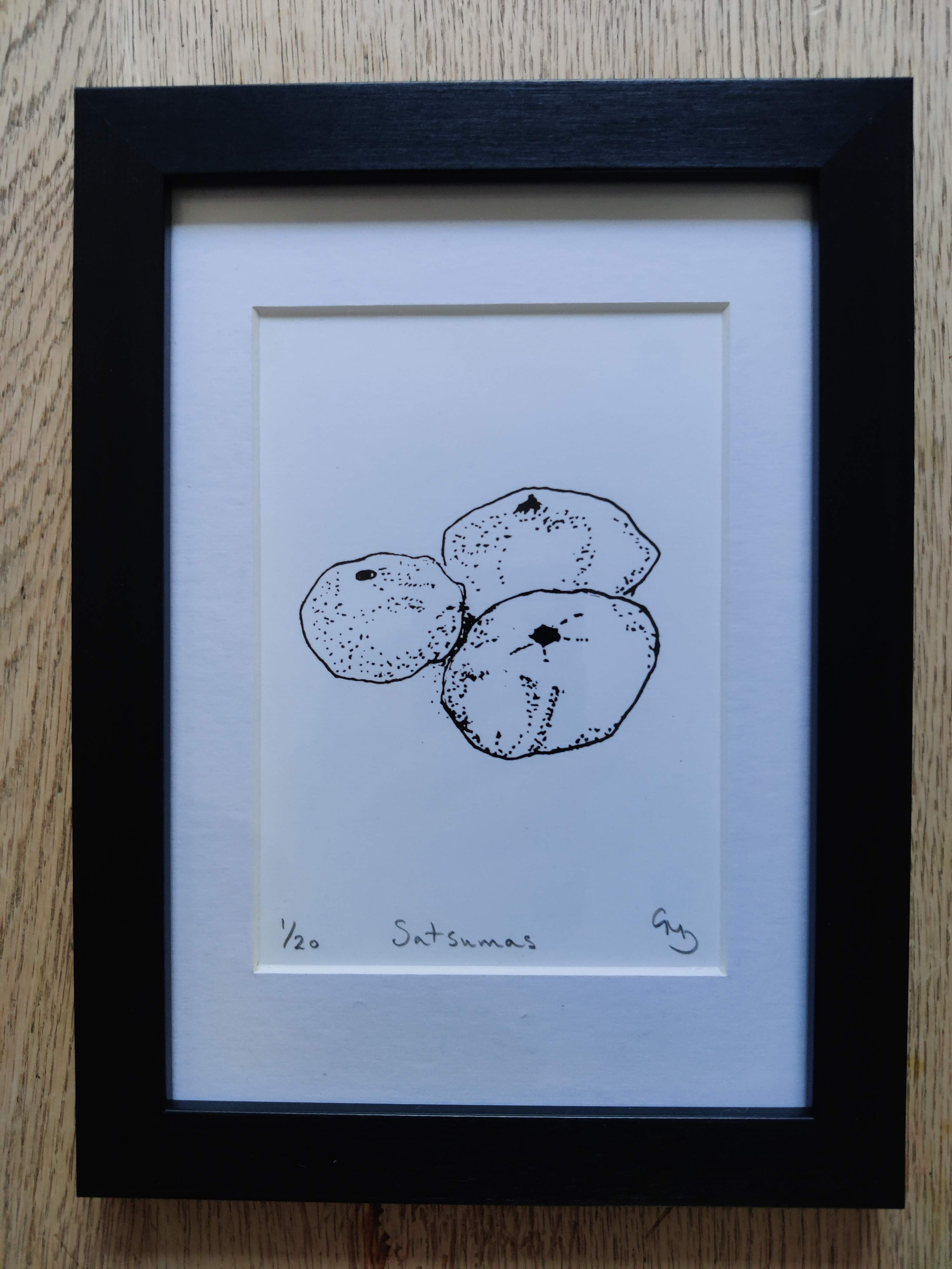 Vibrant pop art framed print - 'Satsumas' - signed, titled, and numbered.