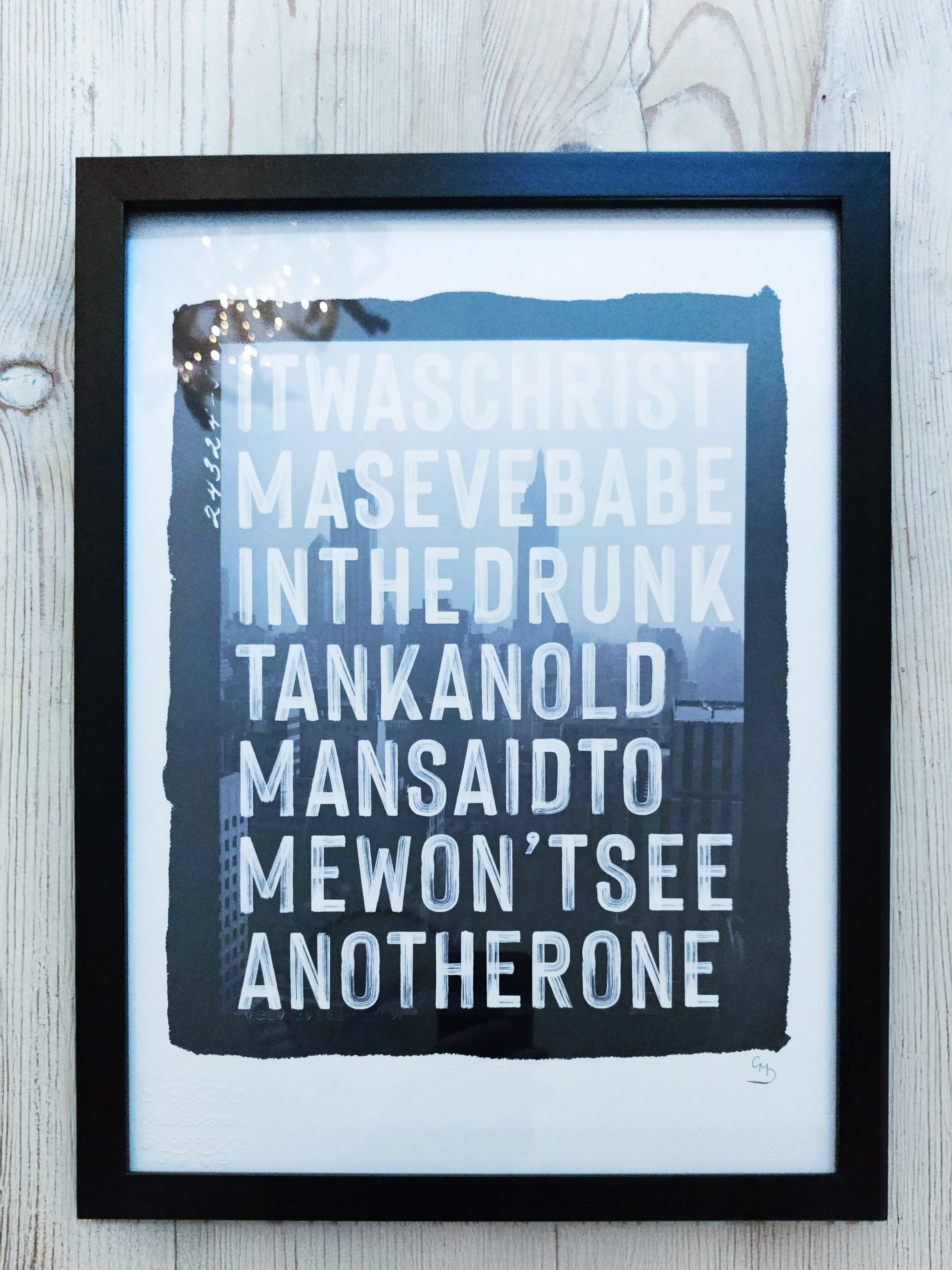 It Was Christmas Eve - Original Hand Embossed and Signed Giclee Print