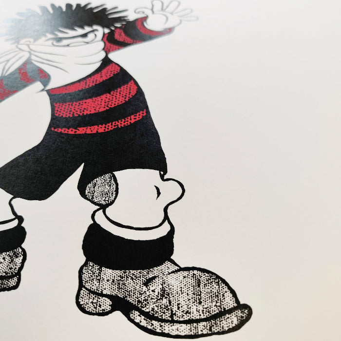 Molotov Dennis by Gerard McDonagh – satirical protest art screen print