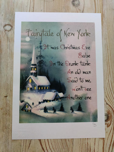 Fairytale of New York - A hand embossed and signed Giclee print by Gerard McDonagh