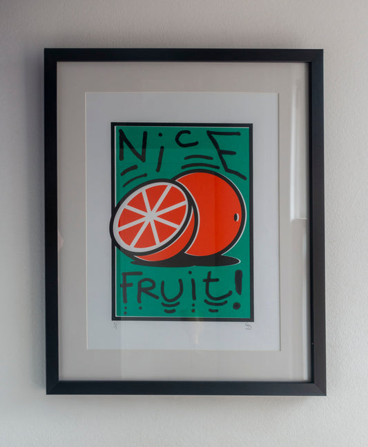 Nice Fruit - A Framed and Original One-off Artwork from Bravespears