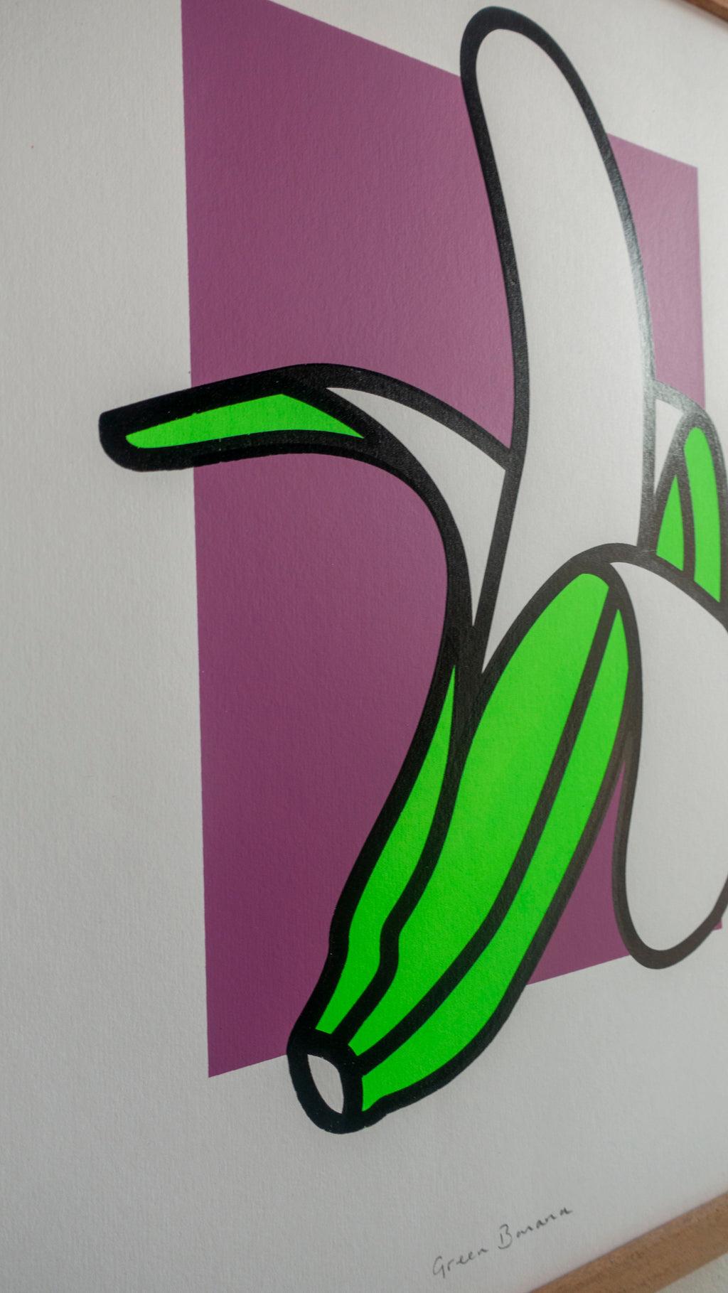 Green Banana - Limited edition print. Signed and numbered. 35 x 50cm