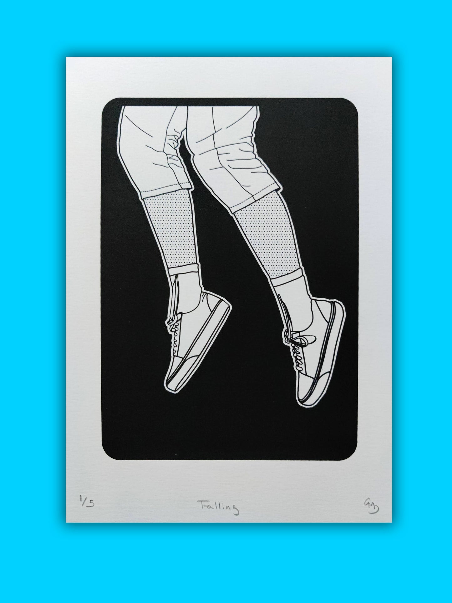 Falling - An Original Limited Edition Silk Screen Print by Gerard McDonagh / Bravespear