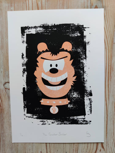 Limited edition pop art print - 'The Gnasher Basher