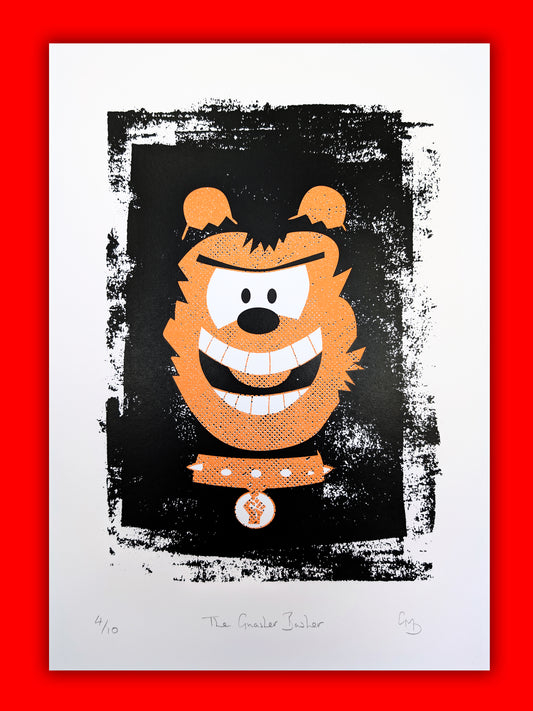 The Gnasher Basher - Limited edition print. Signed and numbered. 30 x 42cm