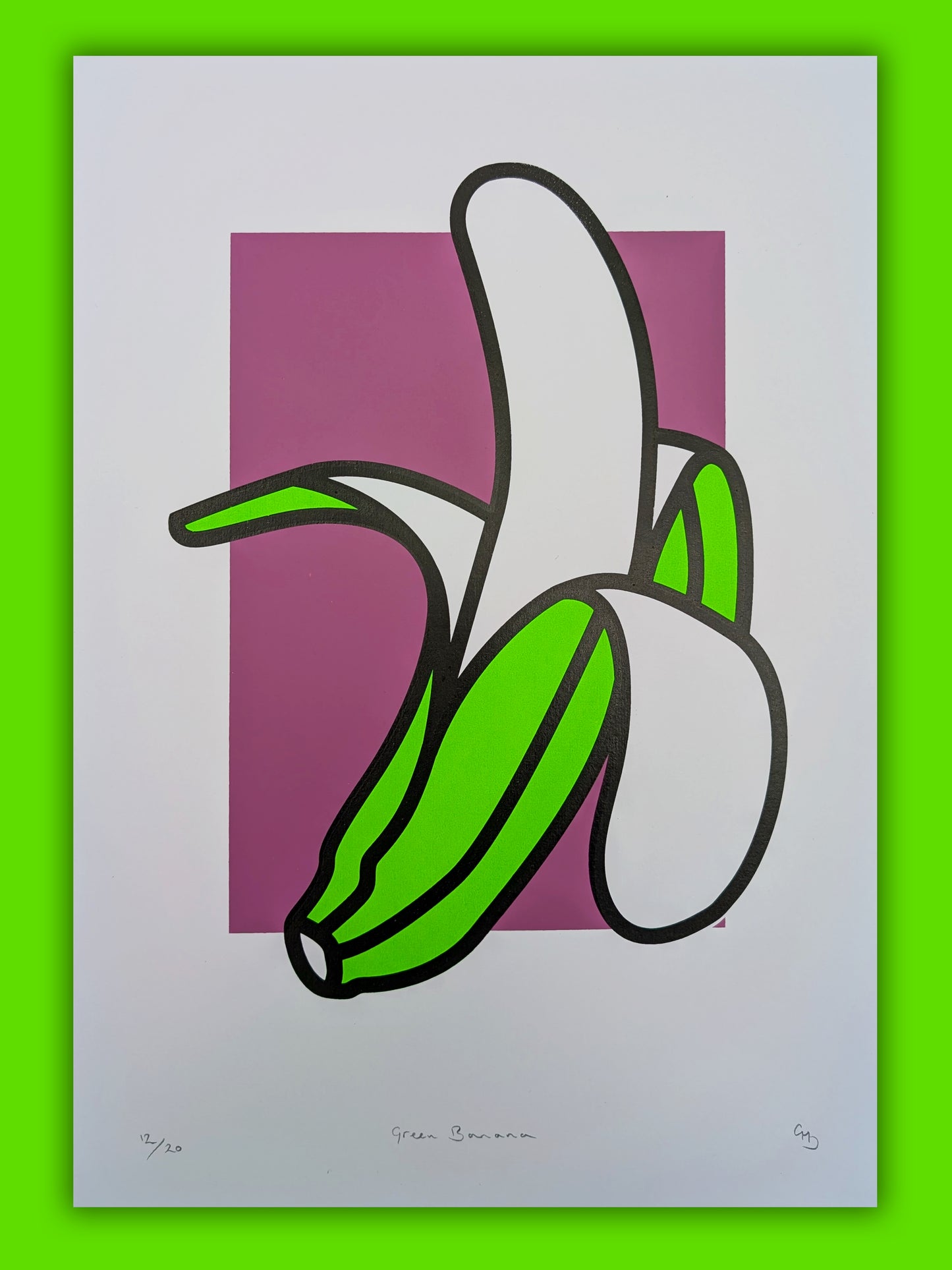 Green Banana - Limited edition print. Signed and numbered. 35 x 50cm