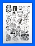 High Life black and white pop art screen print by Gerard McDonagh – limited edition of 20

High Life contemporary screen print – surreal characters and satirical illustration