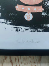 Load image into Gallery viewer, Framed pop art print - &#39;The Gnasher Basher&#39; - a rebellious statement.