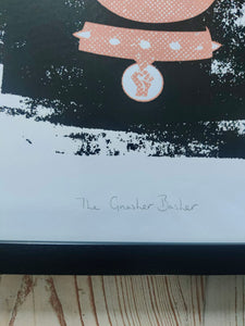 Framed pop art print - 'The Gnasher Basher' - a rebellious statement.