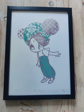 Load image into Gallery viewer, Framed silk screen print - &#39;Boss Girl&#39; - A3 size