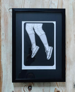 A framed masterpiece: 'Falling' screenprint. Elevate your walls with the allure of limited edition gothic romance