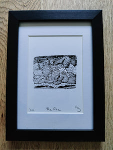 Framed 'The Rec' limited edition silk screen print - celebrate local parks.