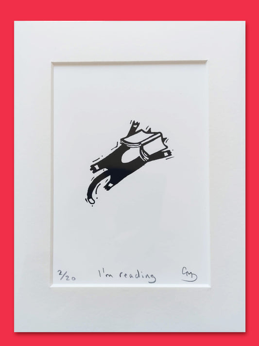 I’m Reading - An Original Limited Edition Silk Screen Print by Gerard McDonagh / Bravespear