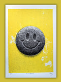 Loaded pop art screen print inspired by Primal Scream – limited edition of 7 by Gerard McDonagh

Yellow and black smiley rave culture screen print Loaded – collectible wall art