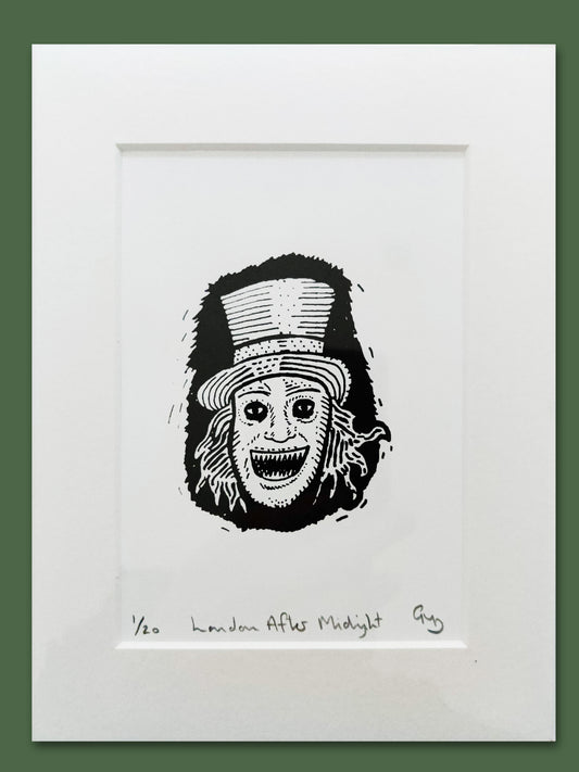 London After Midnight (Lon Chaney) - An Original Hand Made Silk Screen Print by Gerard McDonagh / Bravespear