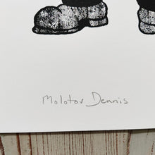 Load image into Gallery viewer, Molotov Dennis - An Original Limited Edition Screen Print by Gerard McDonagh / Bravespear
