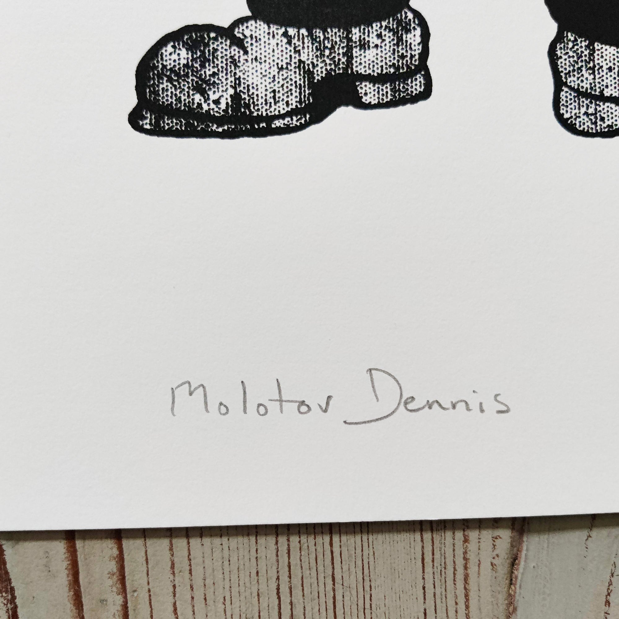 Protest-inspired screen print Molotov Dennis – collectible contemporary pop art