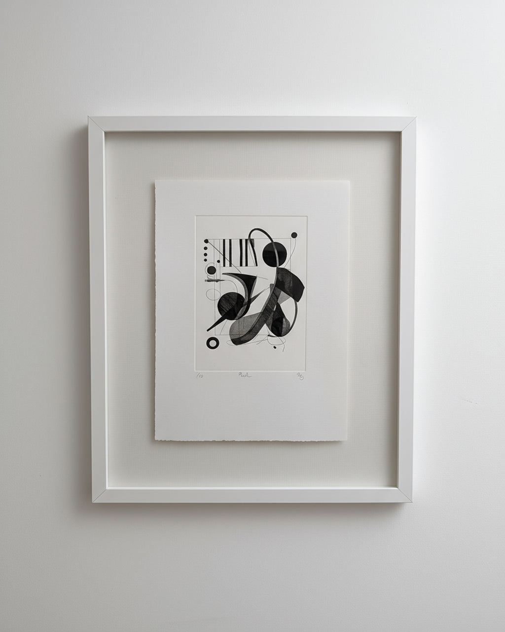 “Peel” handmade etching, float framed, created using a contemporary intaglio plate with layered textures inspired by UK jazz and expressionist art.