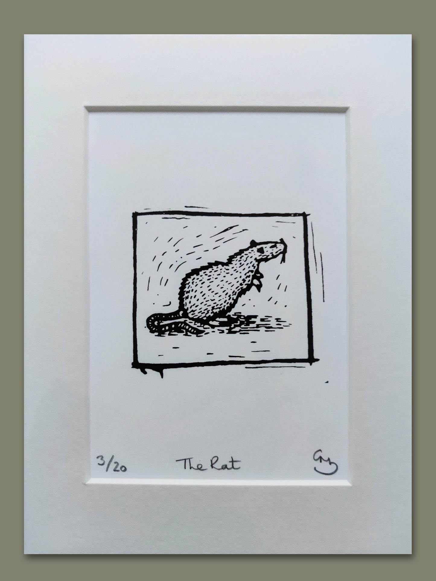 The Rat - An Original Hand Made Silk Screen Print by Gerard McDonagh / Bravespear