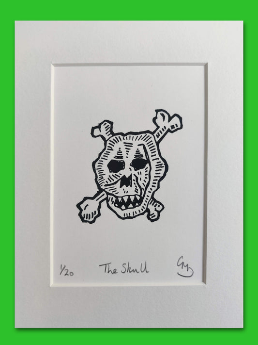 The Skull - An Original Handmade Screen Print by Gerard McDonagh / Bravespear