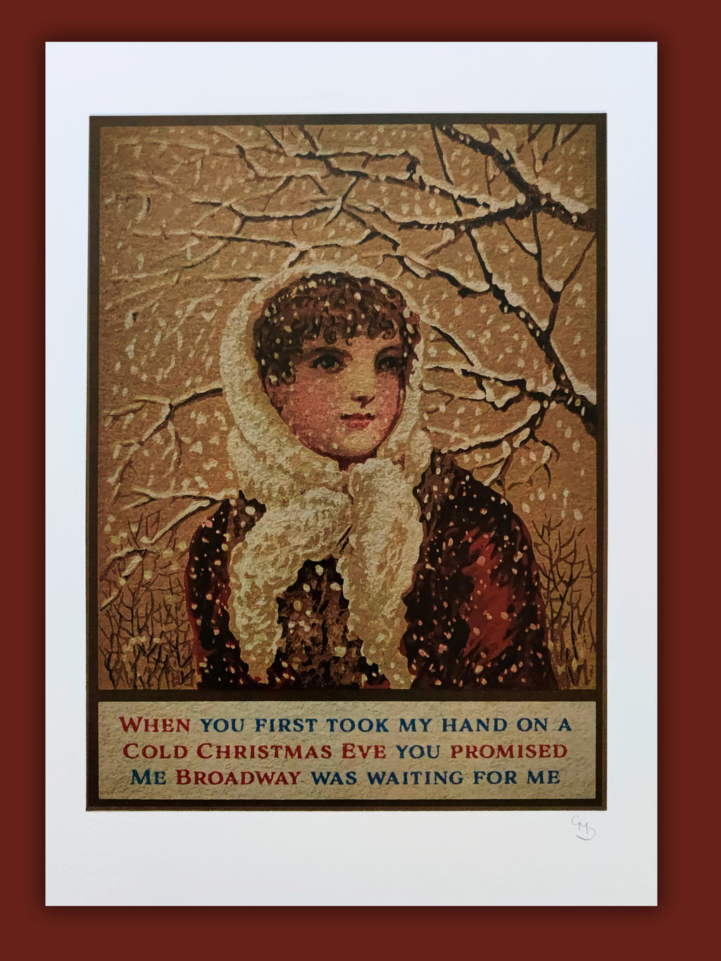 When You First Took My Hand - An Original Hand Embossed and Signed Print