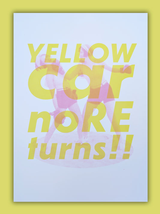 Yellow Car  - Limited edition print. Signed and numbered. 30 x 42cm