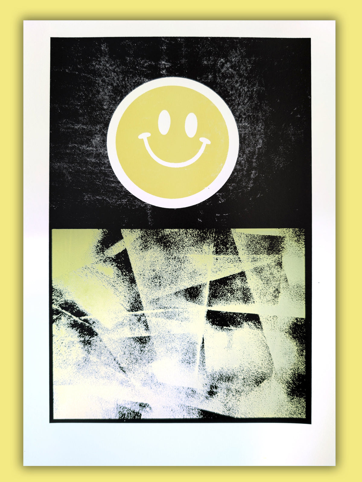 Hacienda – Rave Collection Screen Print by Gerard McDonagh (Edition of 20) artwork by Gerard McDonagh, showing a portrait in black linework, shown on paper.