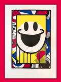 Hallelujah screen print by Gerard McDonagh – colourful smiley face rave artwork inspired by Happy Mondays, unframed (edition of 20)