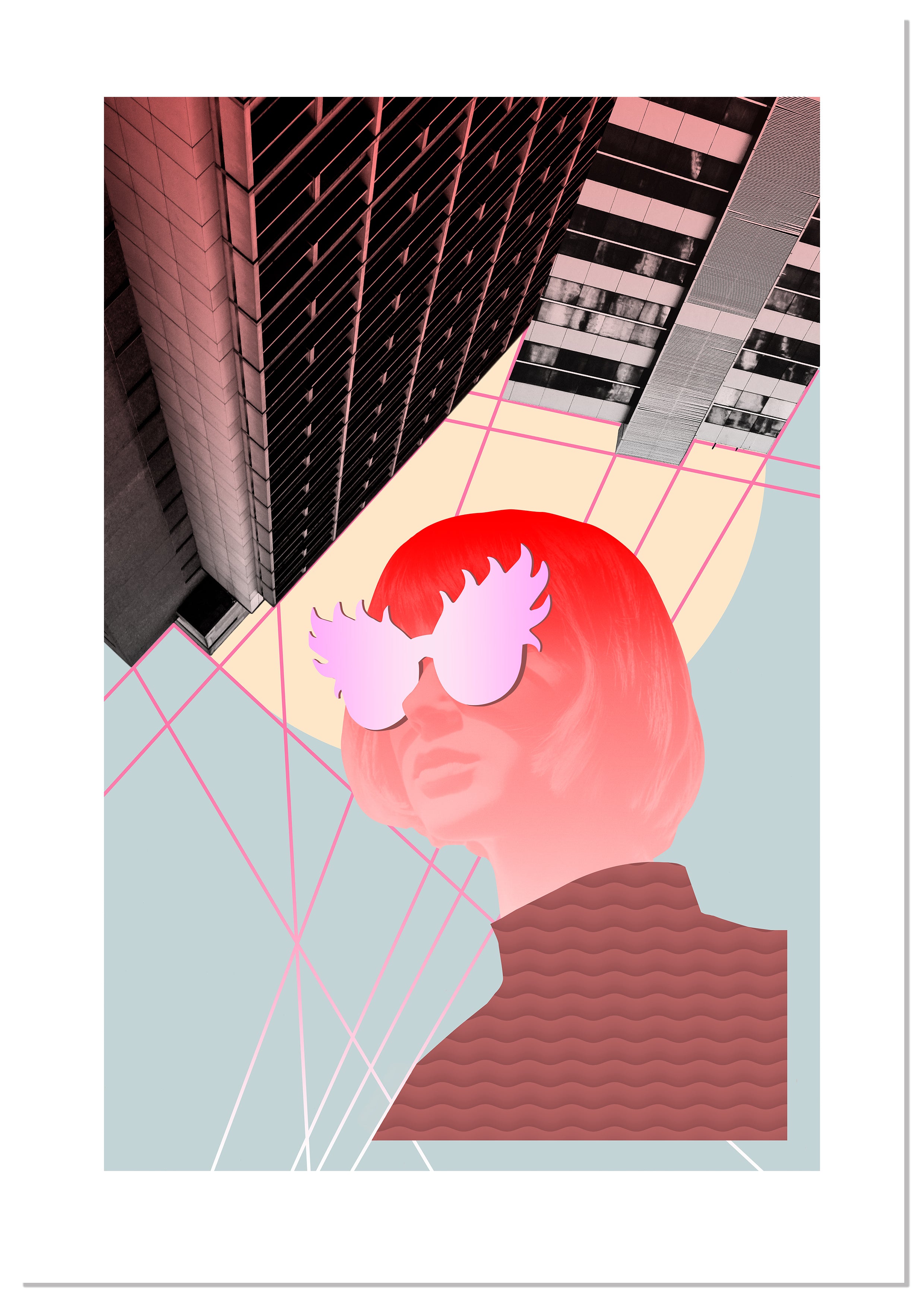 In The City open edition print by Gerard McDonagh – mounted size 406mm × 305mm, unframed, embossed and signed